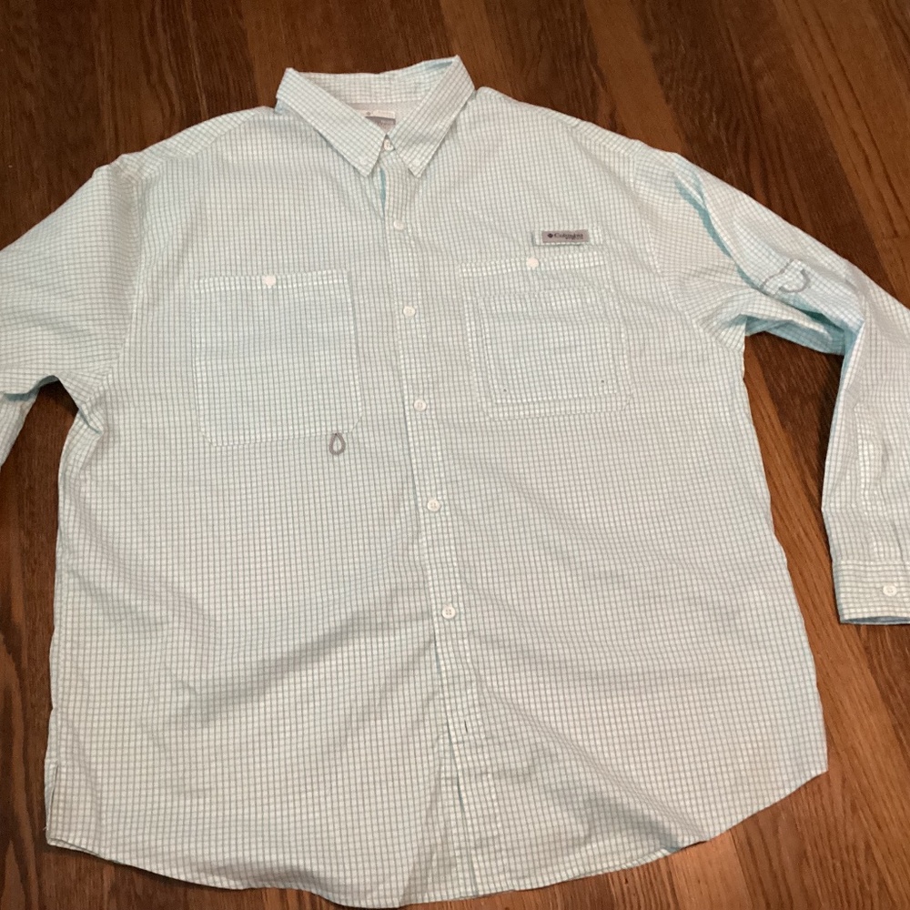 Columbia light blue button up men’s XXL